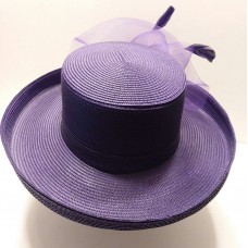 Mujer&apos;s Deborah Fashions Fancy Purple Church/Dress/Easter Hat with feathers  eb-40642910